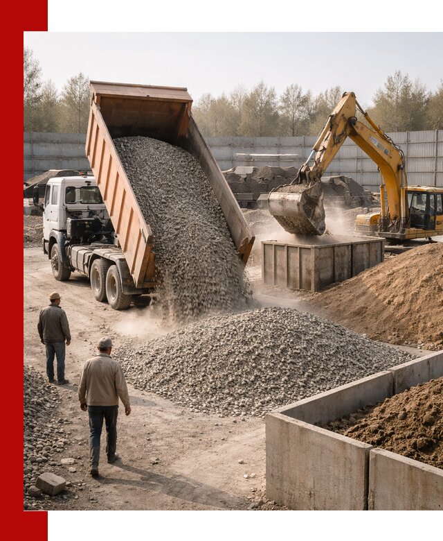 Доставка нерудных материалов с погрузкой и разгрузкой в Балтийске