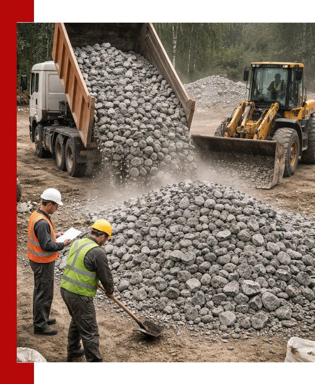 Гранитный щебень фракция 70-150 доставка в Балтийске