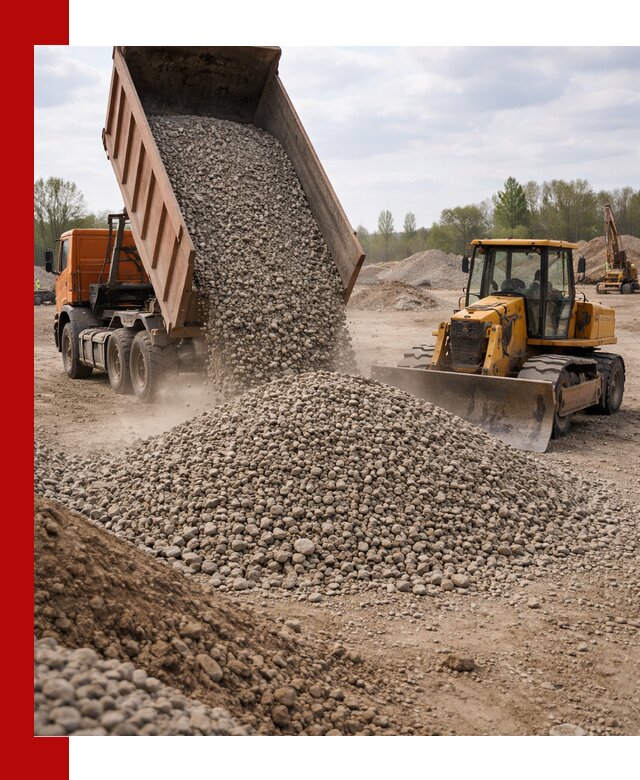 Доставка гравийного щебня фракции 40-70 в Балтийске