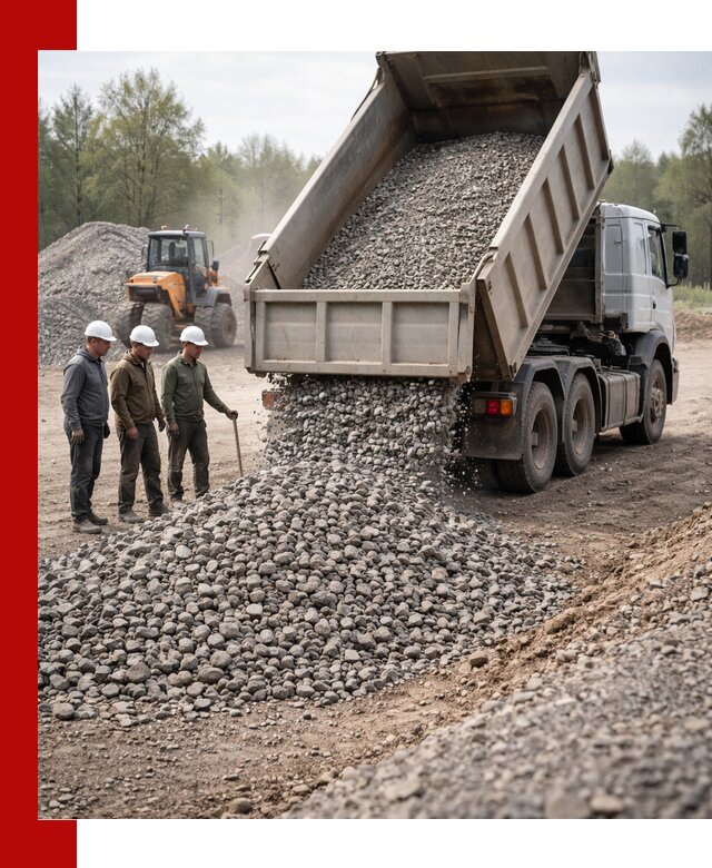 Доставка гравийного щебня фракции 70-120 в Балтийске