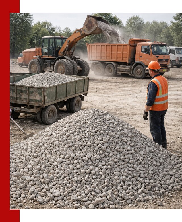 Доставка известнякового щебня фракция 20–40 в Балтийске