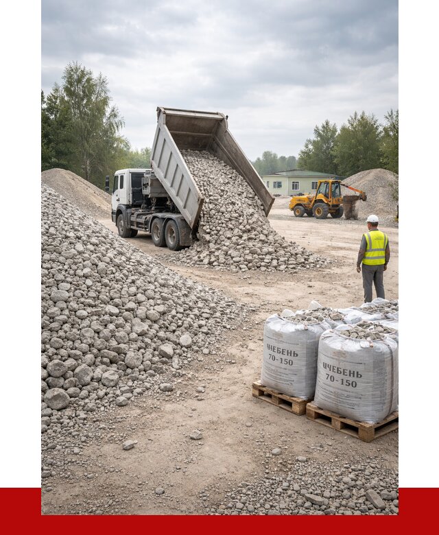 Известняковый щебень фракция 70-150 в Балтийске от 1274 р. | ПРОНЕРУДБлт