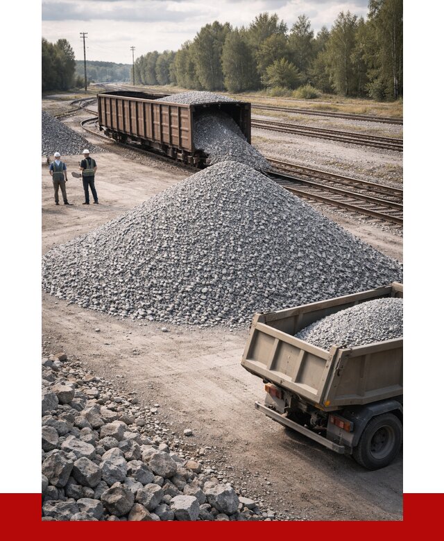 Железнодорожный щебень 20-60 в Балтийске от 1733 р. | ПРОНЕРУДБлт