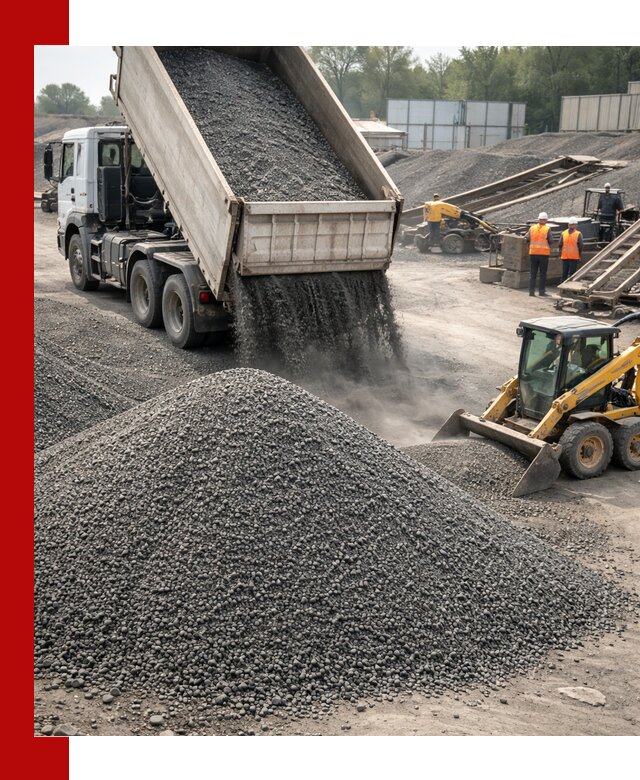 Вторичный щебень фракция 0–5 с доставкой в Балтийске