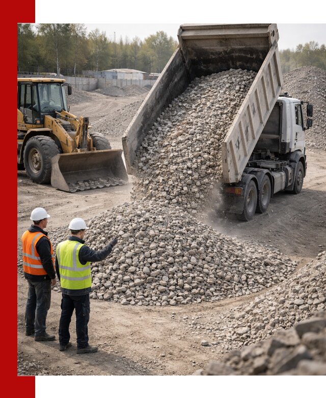 Вторичный щебень фракция 40–70 доставка в Балтийске