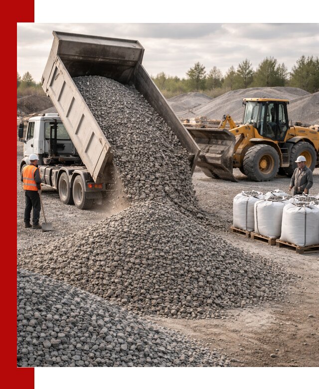 Бетонный щебень фракция 5–20 с доставкой в Балтийске