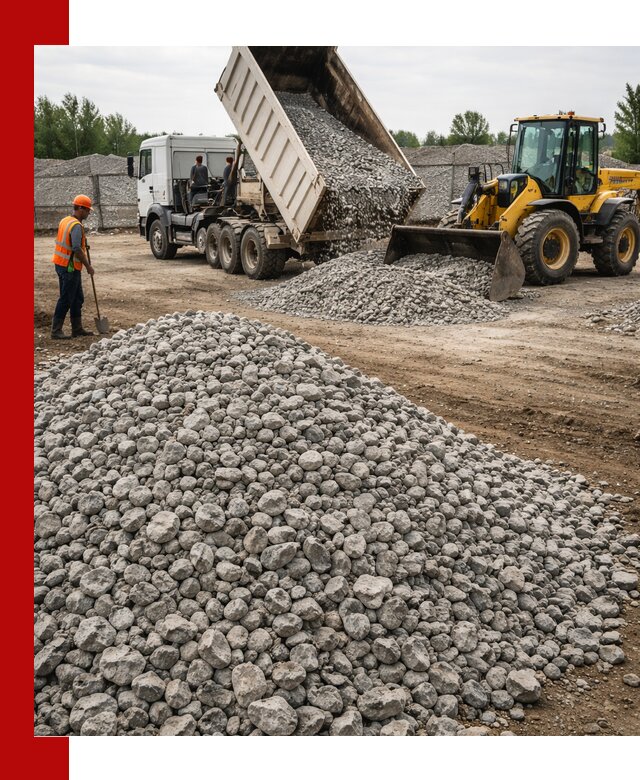 Доставка бетонного щебня фракции 40-70 в Балтийске