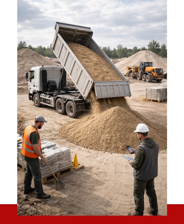 Карьерный песок с доставкой в Балтийске от 3670 р. ПРОНЕРУДБлт