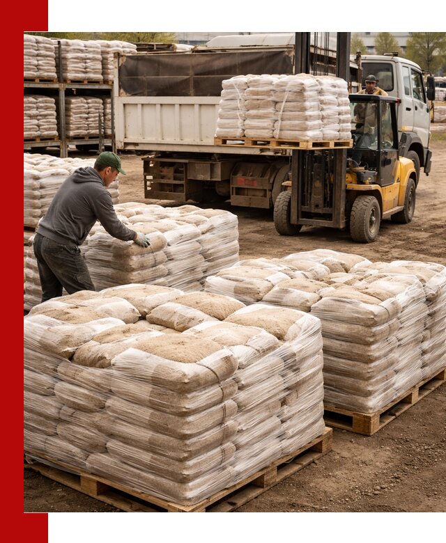 Карьерный песок в мешках с доставкой в Балтийске