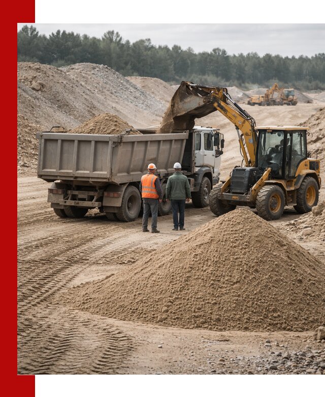 Карьерный среднезернистый песок с доставкой в Балтийске