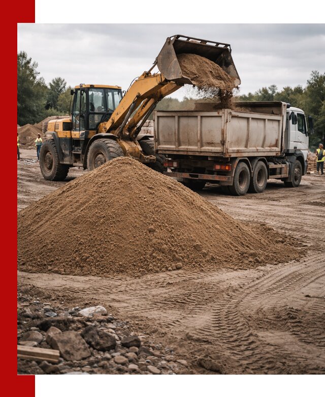 Доставка речного песка навалом в Балтийске быстро и выгодно