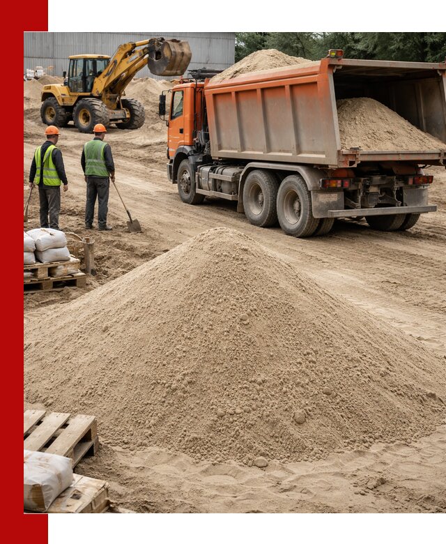 Доставка и продажа мытого речного песка в Балтийске
