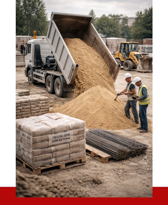 Песок для бетона в Балтийске от 2549 р. с доставкой, ПРОНЕРУДБлт