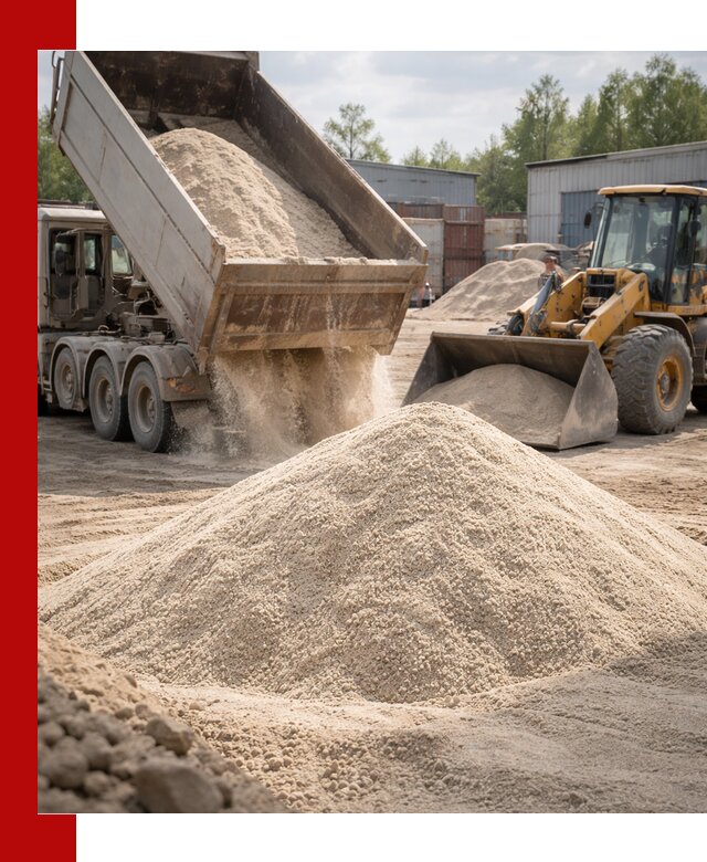 Кварцевый песок с доставкой в Балтийске для строительных работ