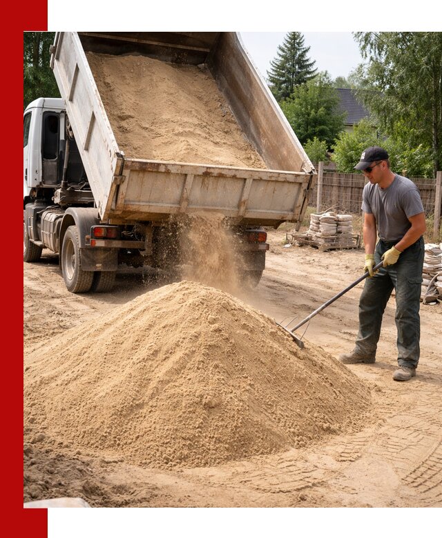 Доставка сухого песка самосвалами в Балтийске