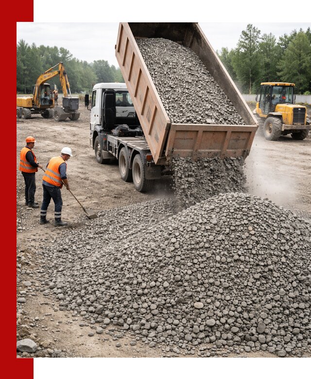 Доставка гравия фракции 40-70 в Балтийске оптом и в розницу