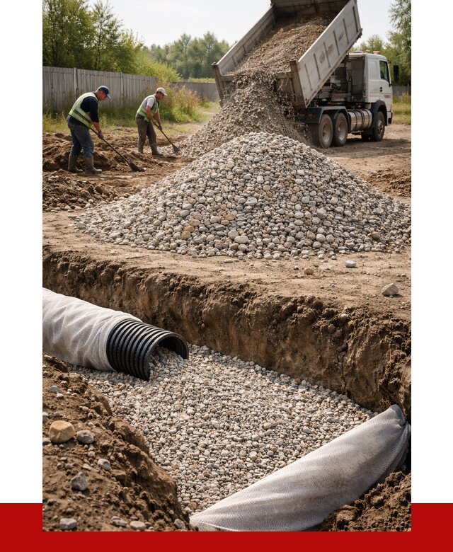 Гравий для дренажа в Балтийске от 2243 р., доставка ПРОНЕРУДБлт