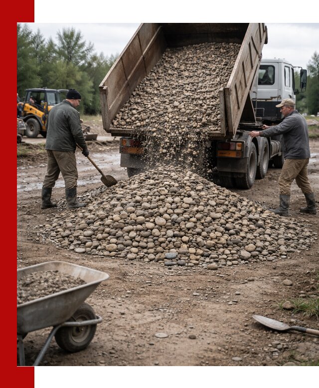 Доставка гальки речной оптом и в розницу в Балтийске