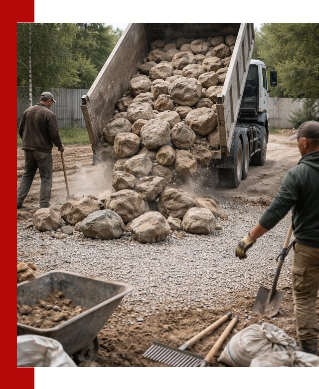 Доставка и укладка булыжника в Балтийске