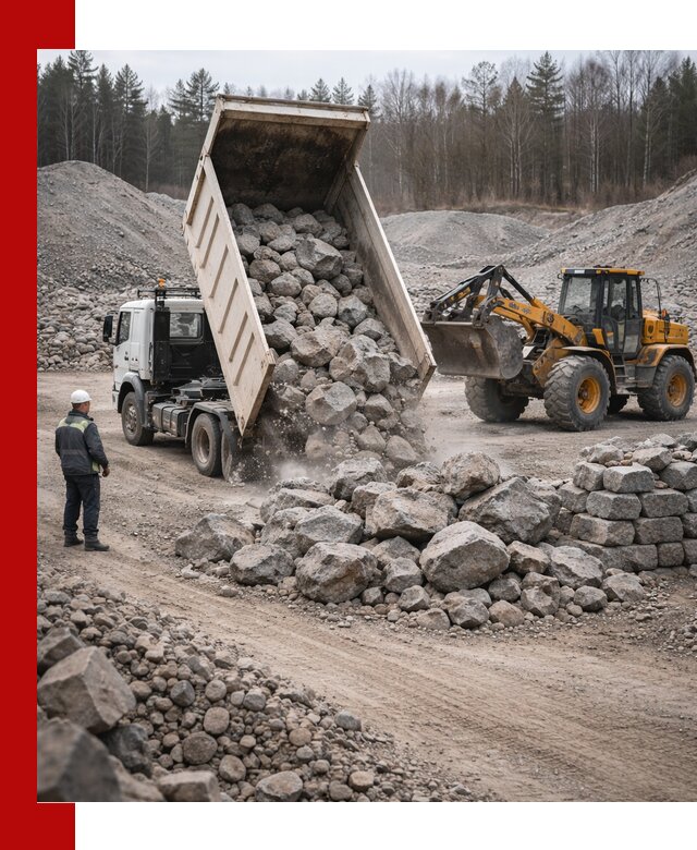 Доставка и продажа бутового гранитного камня в Балтийске