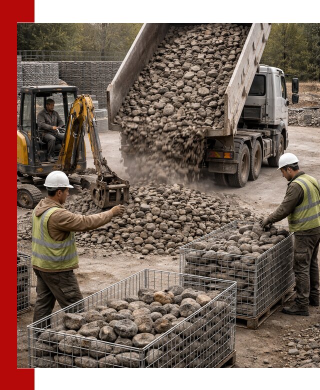 Камень для габионов фракция 100–201 в Балтийске