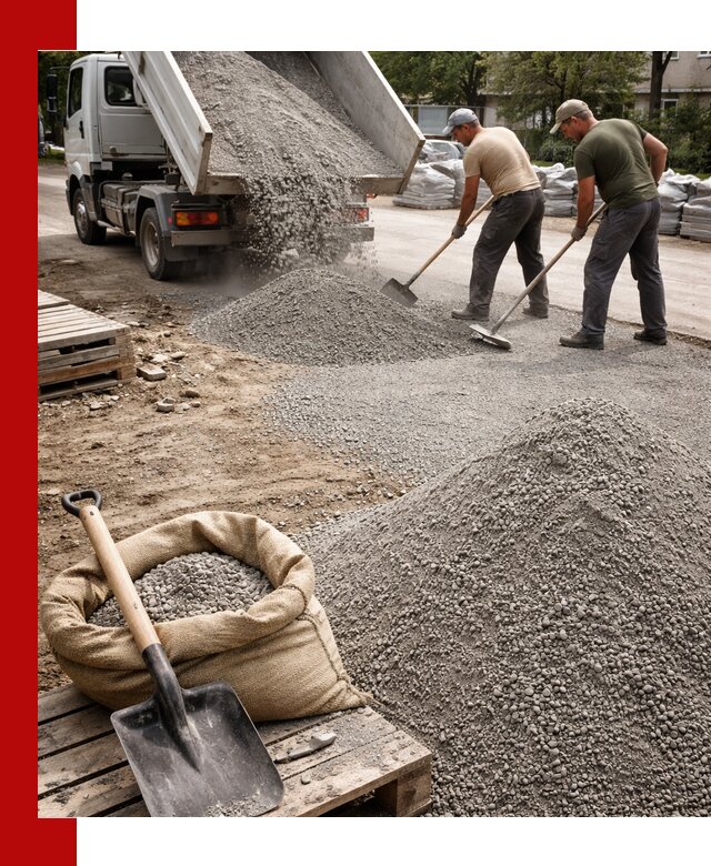 Отсев для тротуарной плитки в Балтийске — доставка и укладка