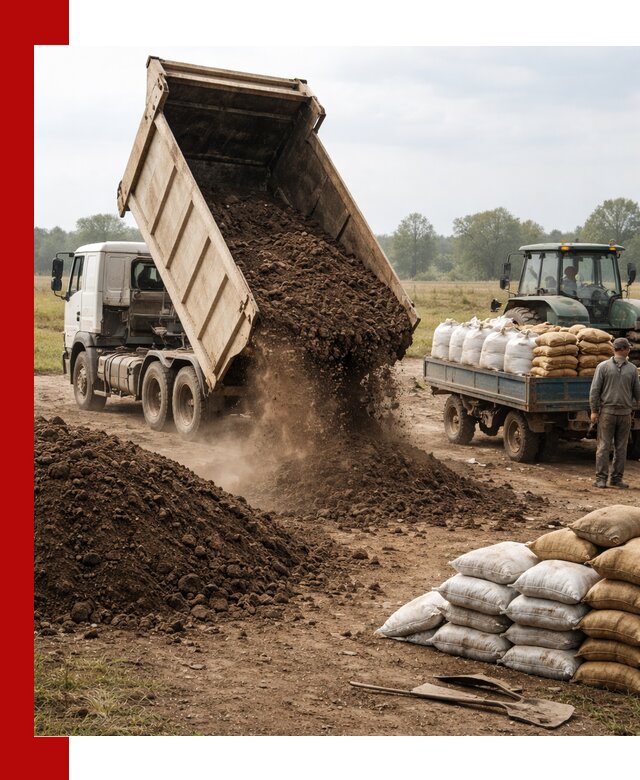 Доставка грунта и удобрений оптом в Балтийске для сельхоз и строительства