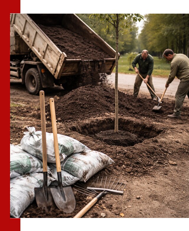 Грунт для посадки деревьев в Балтийске — доставка и подготовка почвы