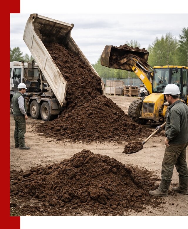 Доставка торфа оптом и в мешках в Балтийске
