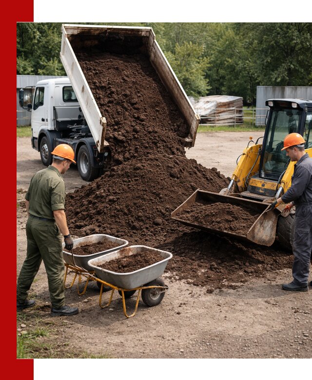 Доставка торфо-земляной смеси в Балтийске для огорода и ландшафта