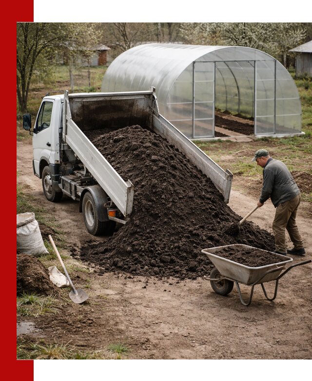 Чернозем для теплицы с доставкой в Балтийске