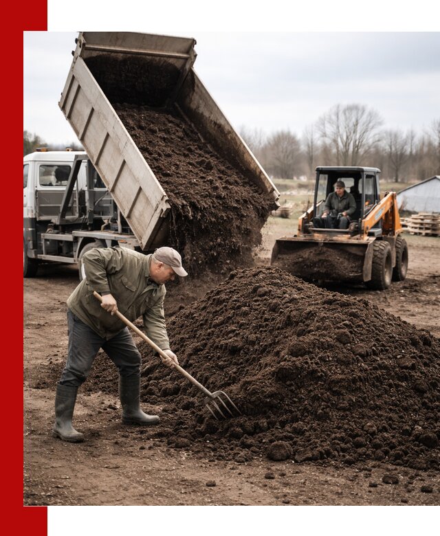 Доставка и продажа перегноя в Балтийске быстро и дешево