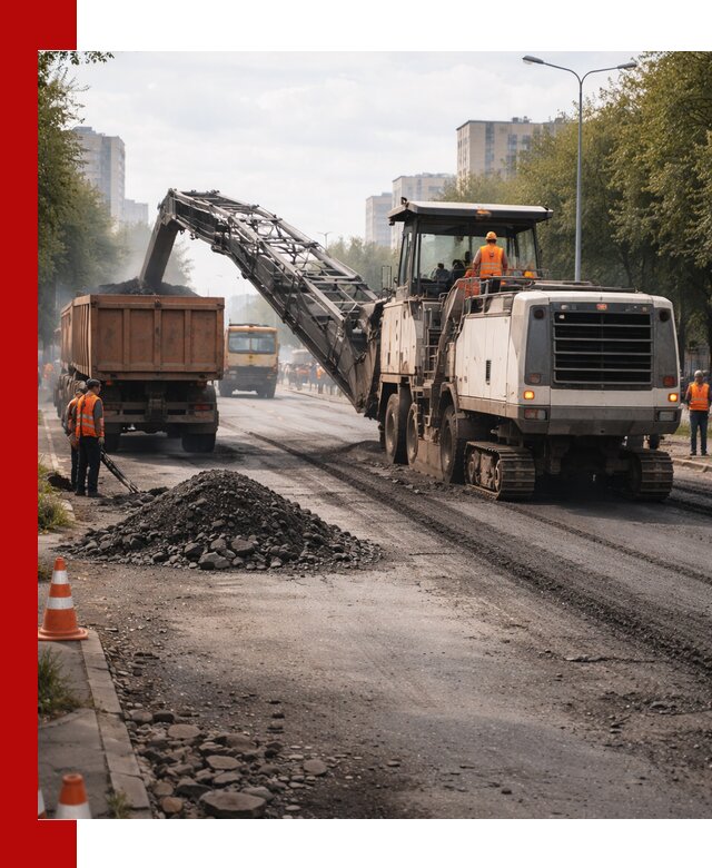 Фрезерованный асфальт в Балтийске — удаление и вывоз старого покрытия