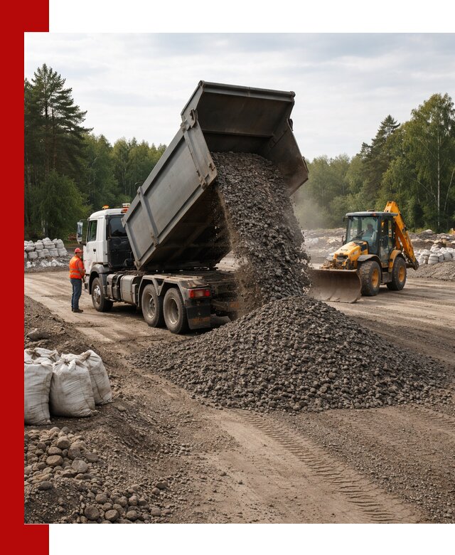 Доставка дробленого асфальта в Балтийске для дорожных работ