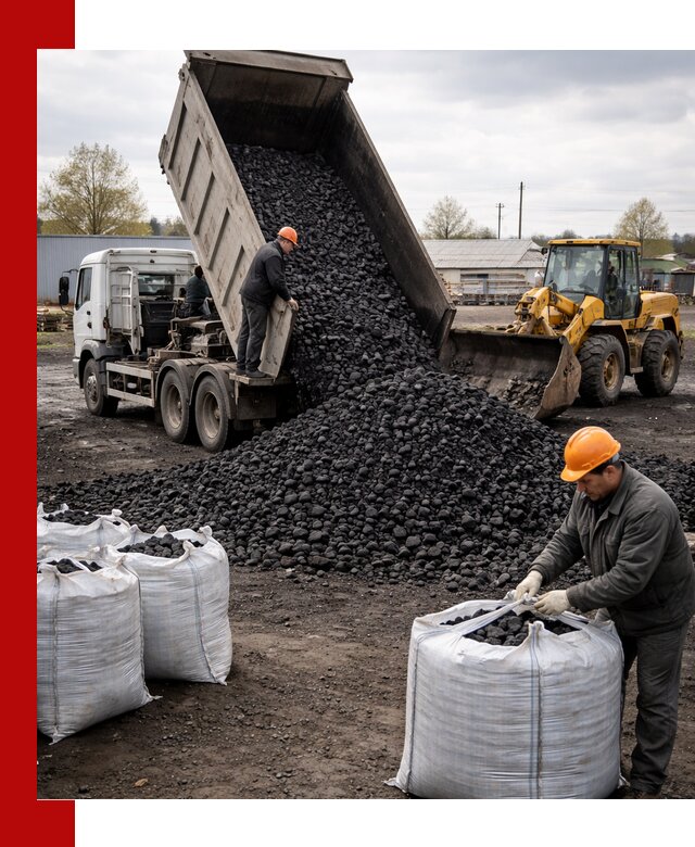 Доставка каменного угля в Балтийске оптом и в розницу