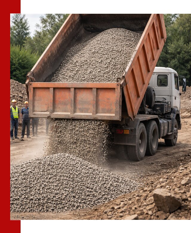 Доставка сыпучих материалов самосвалом в Балтийске быстро и надежно