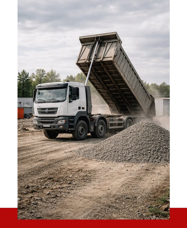 Доставка самосвалом 40 кубов в Балтийске от 9176 р. | ПРОНЕРУДБлт