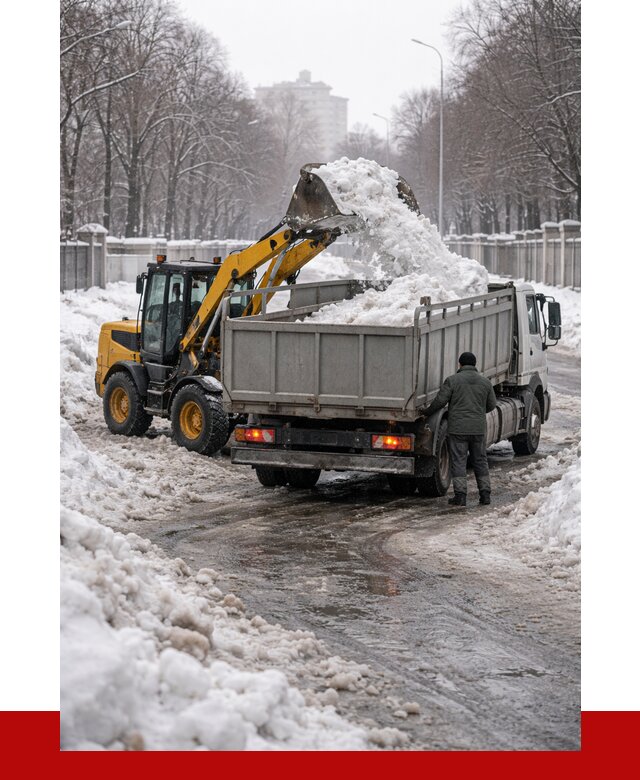 Вывоз снега с погрузкой в Балтийске от 3568 р. ПРОНЕРУДБлт
