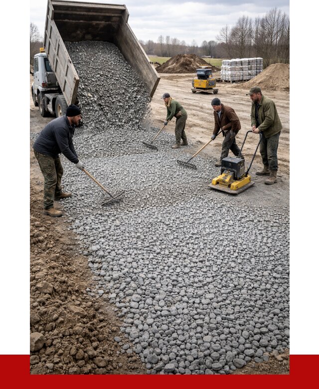 Устройство щебеночной подушки в Балтийске от 4588 р. ПРОНЕРУДБлт