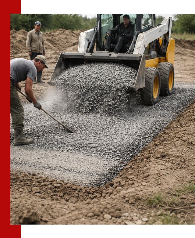 Устройство щебеночной подушки в Балтийске для дорог и фундаментов